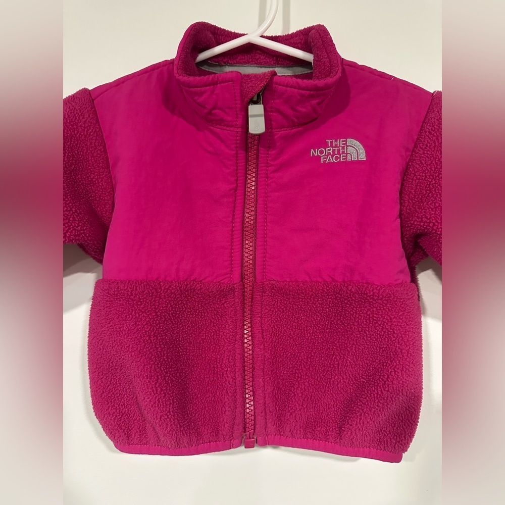 The North Face Denali Fleece Infant Baby 3-6M Polartec Full Zip Jacket Pink - Picture 3 of 5